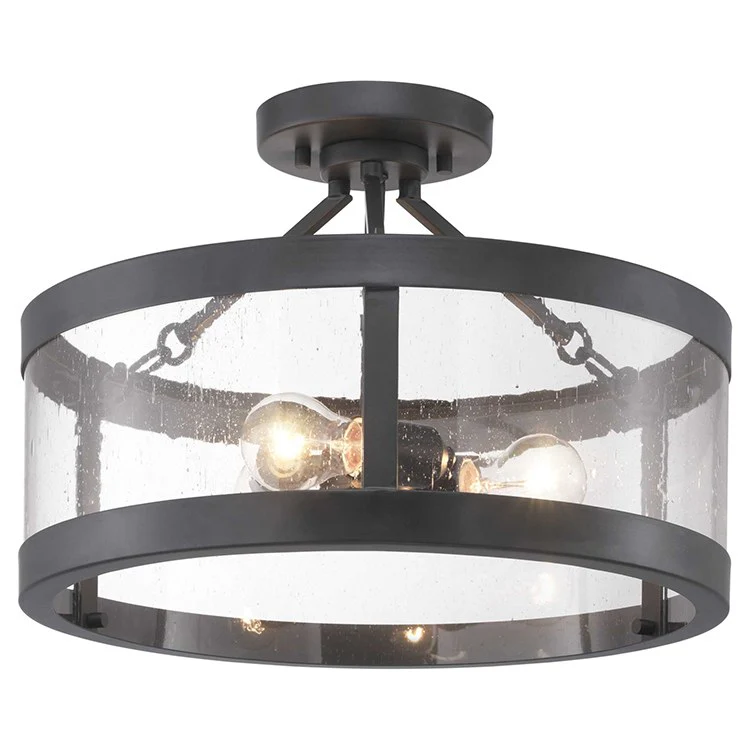 Gresham Three-Light Convertible Semi-Flush Mount Ceiling Fixture/Pendant - Frankwebs