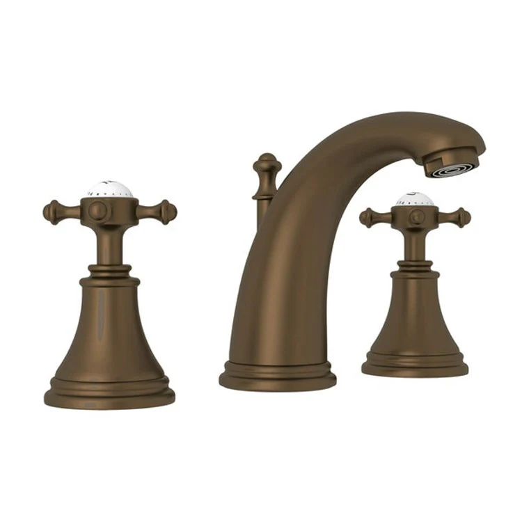 Lavatory Faucet Georgian Era 6-15 Inch Spread 2 Cross Satin Nickel 1.2 Gallons per Minute High Neck Spout - Frankwebs