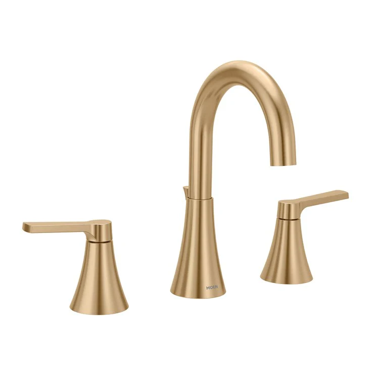 Lavatory Faucet Jase Widespread 8 Inch Spread 2 Lever ADA Bronzed Gold 1.2 Gallons per Minute Pop-Up 2 Hole - Frankwebs