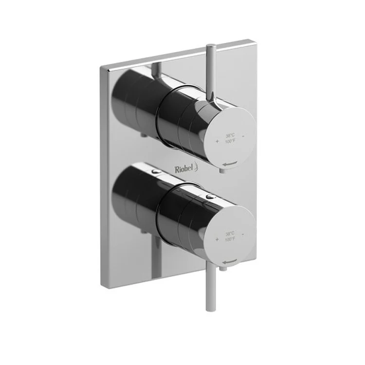 Thermostatic Valve Pallace Pressure Balance System Rectangular 4-Way 2 Lever Chrome ADA 5-1/2W x 7-1/8H Inch - Frankwebs
