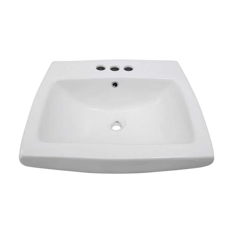 Lavatory Sink Ambrose Wall Hung 18-1/2 Inch 4 Inch Spread White - Frankwebs