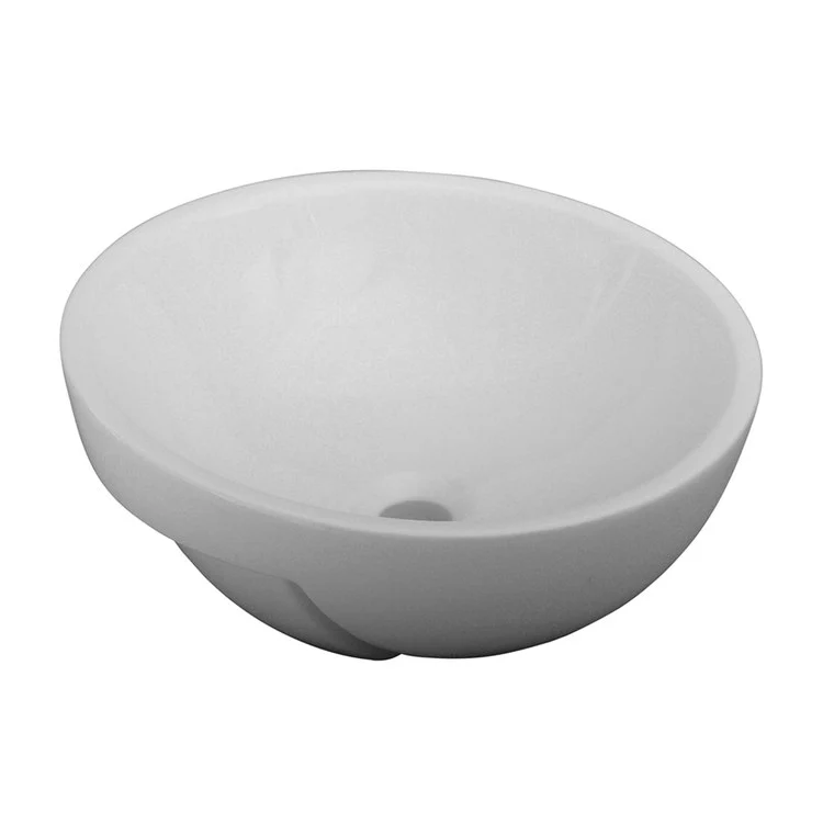 Lavatory Sink Luna Semi Recessed 17-1/8 Inch Circle White - Frankwebs