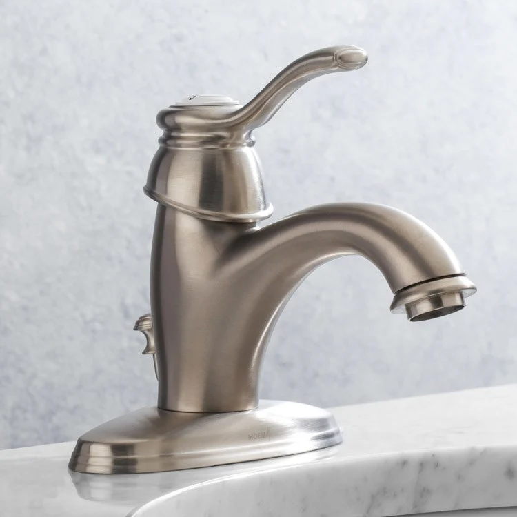Kingsley Single Handle Low Arc Bathroom Faucet with Drain - Frankwebs