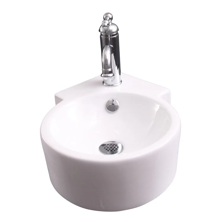Lavatory Sink Dyer Corner Wall Hung 12 Inch Circle White - Frankwebs