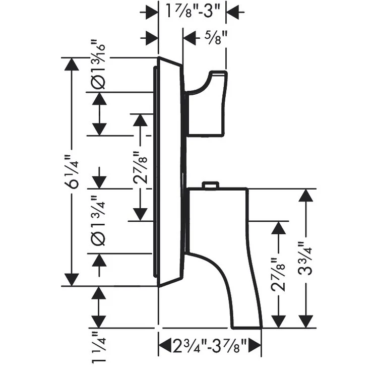 Thermostatic Trim Locarno Trim Only 2 Lever Polished Nickel ADA for Bath/Shower 6.0 Gallons per Minute Handles Thermostatic Trim ABS - Frankwebs