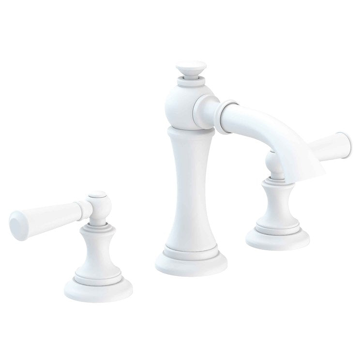 Lavatory Faucet Sutton Widespread 8 to 20 Inch Spread 2 Lever ADA White 1.2 Gallons per Minute Brass Spout Height 4-1/8 Inch - Frankwebs