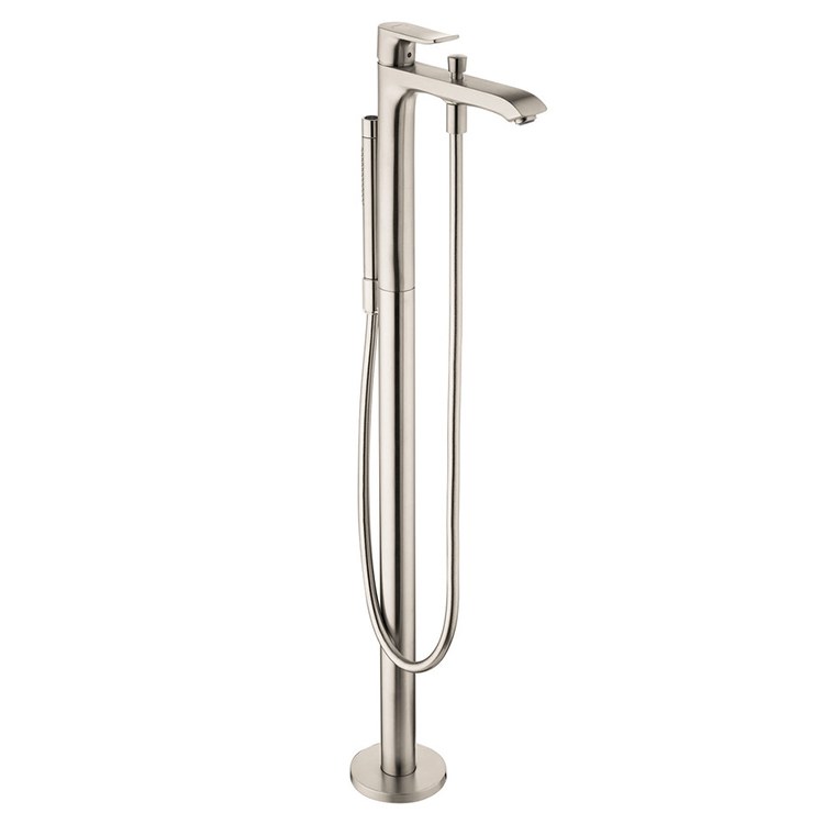 Metris Floor Mount Freestanding Tub Filler with Handshower - Frankwebs