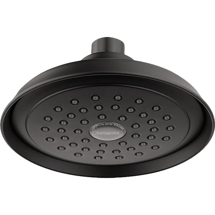 Showerhead Joleena 150 1 Function Round with Matching Spray Face Matte Black 5-3/4 Inch 1.5 Gallons per Minute Full Spray - Frankwebs