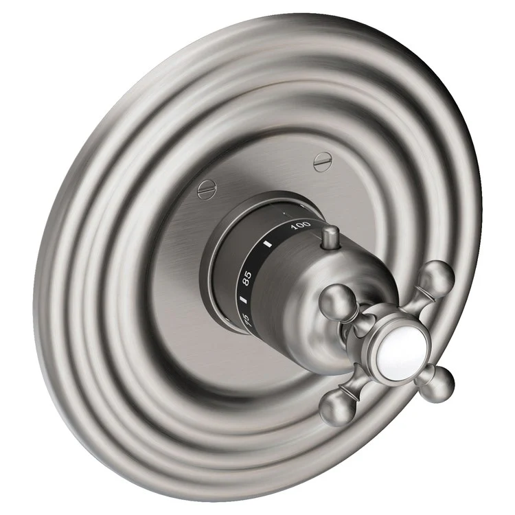 Astor Round Thermostatic Valve Trim with Cross Handle - Frankwebs