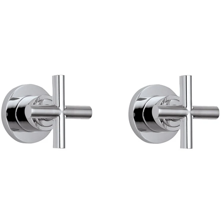 Handle Tiburon Brass 2 Cross Polished Chrome for Tub or Shower - Frankwebs