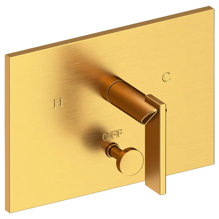 Metro Pressure Balance Tub/Shower Valve Trim Only with Lever Handle - Satin Brass PVD - Frankwebs