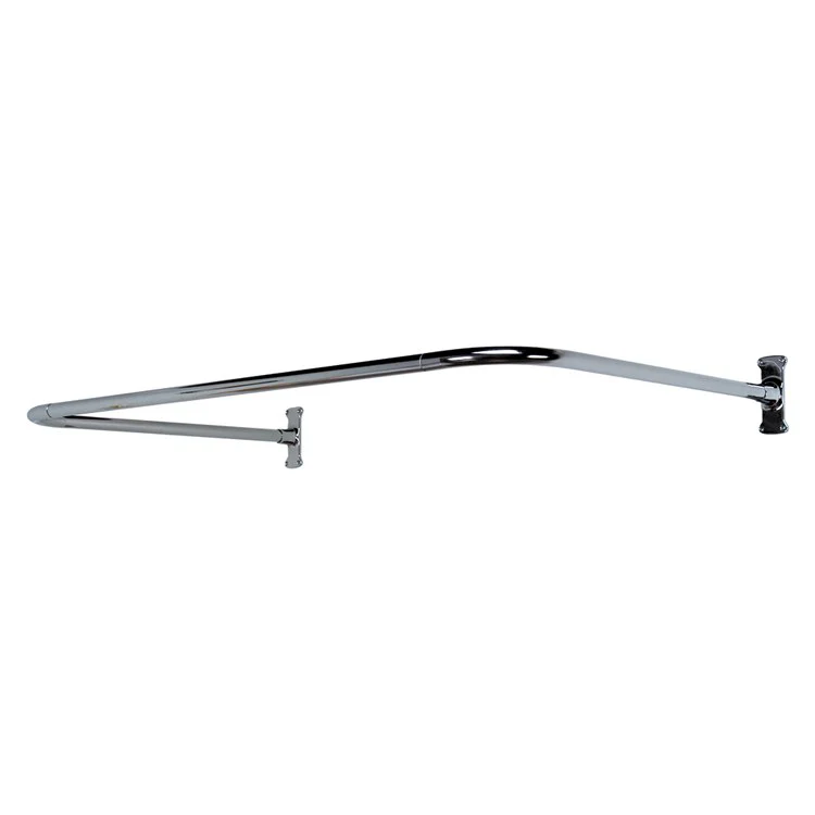 Shower Rod U with Flanges Polished Brass 54 x 26 Inch Brass - Frankwebs