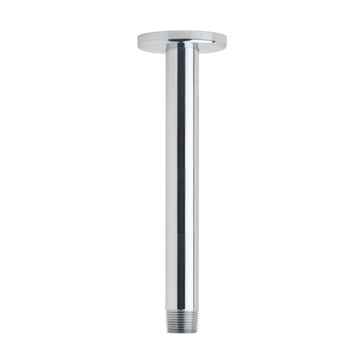 Shower Arm Rain with Flange Polished Chrome 8 Inch 1/2 Inch NPT Brass Ceiling Mount - Frankwebs