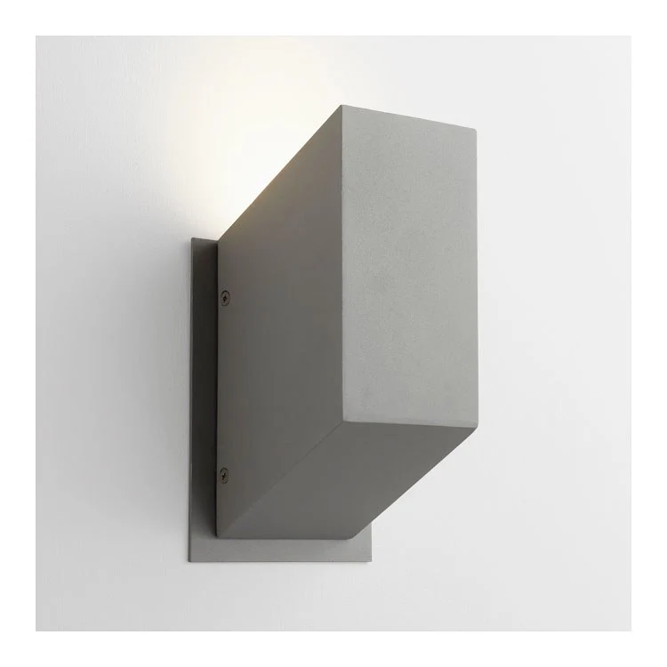 Uno Single-Light LED Small Outdoor Wall Sconce - Gray - Frankwebs