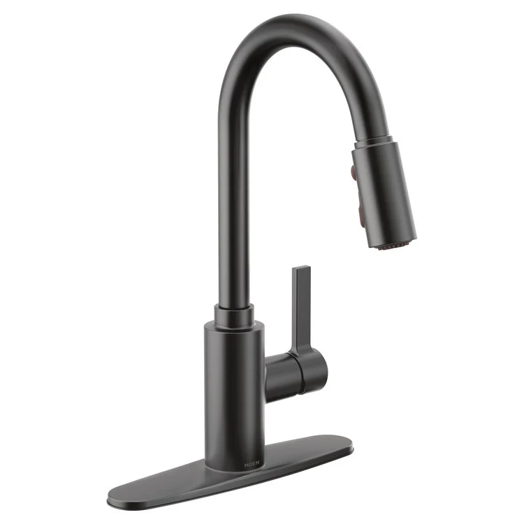 Kitchen Faucet Genta 1 Lever ADA Matte Black Pull Down High Arc - Frankwebs