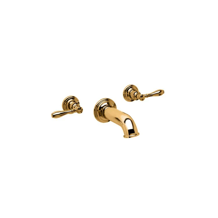 Tub Filler Ithaca Wall Mount 2 Lever ADA Stainless Steel PVD - Frankwebs