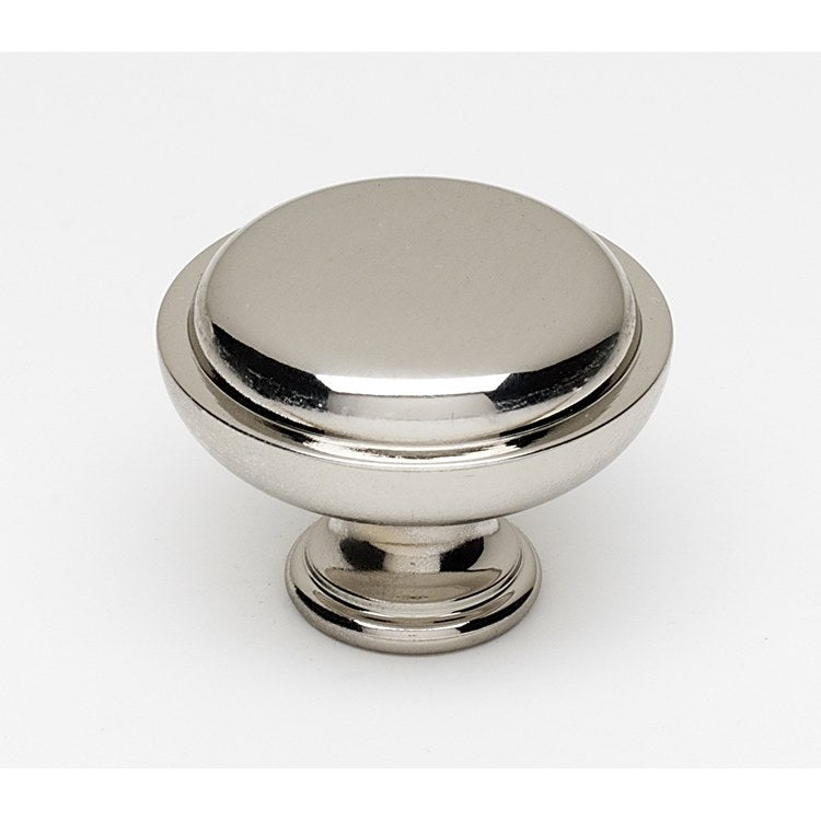 Knob IV Collection Round Polished Brass Brass 1-1/2 Inch 1-1/4 Inch 3/4 Inch - Frankwebs