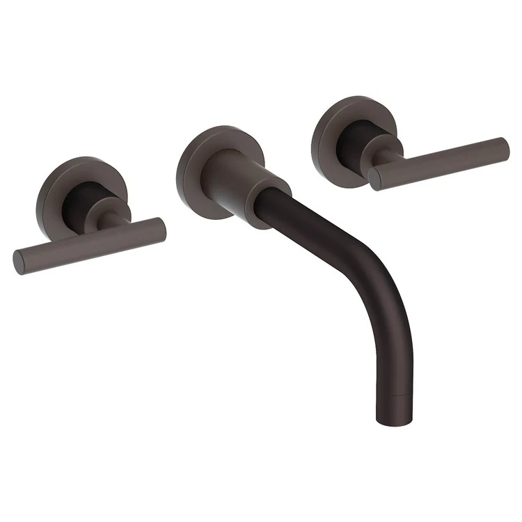 East Linear Two Handle Wall-Mount Bathroom Faucet with Lever Handles - Polished Chrome - Frankwebs