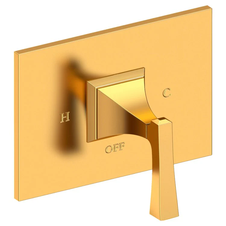 Pressure Balance Valve Trim Joffrey Rectangle 1 Lever Matte White ADA Depth 4-1/4 Inch - Frankwebs