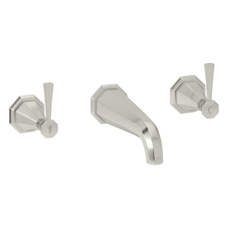 Tub Filler Deco Wall Mount 2 Lever Fixed Spout English Gold - Frankwebs