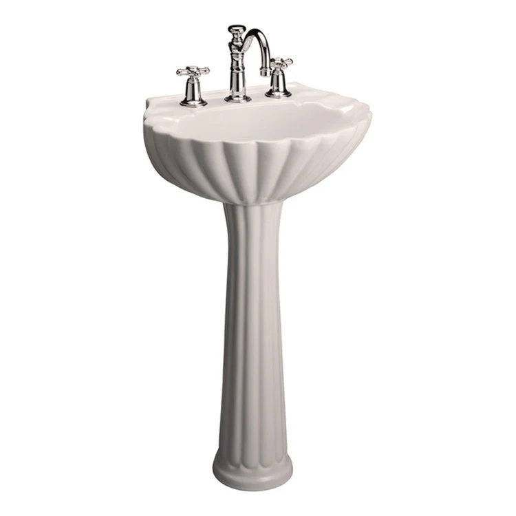 Pedestal Lavatory Bali Widespread White Round - Frankwebs