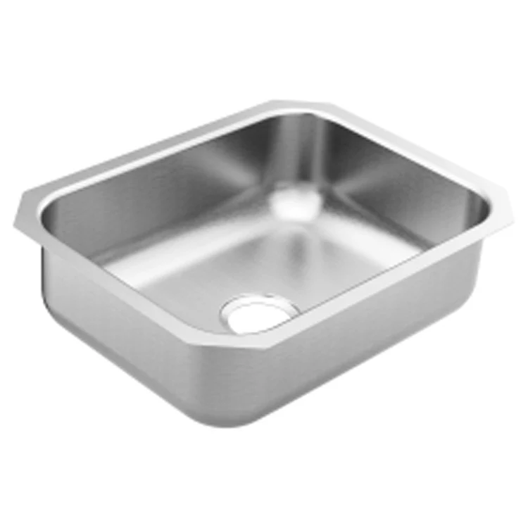 Kitchen Sink 1800 Series 23-1/2 x 18-1/4 Inch 7 Inch Single Bowl Satin Stainless Undermount Center Drain - Frankwebs