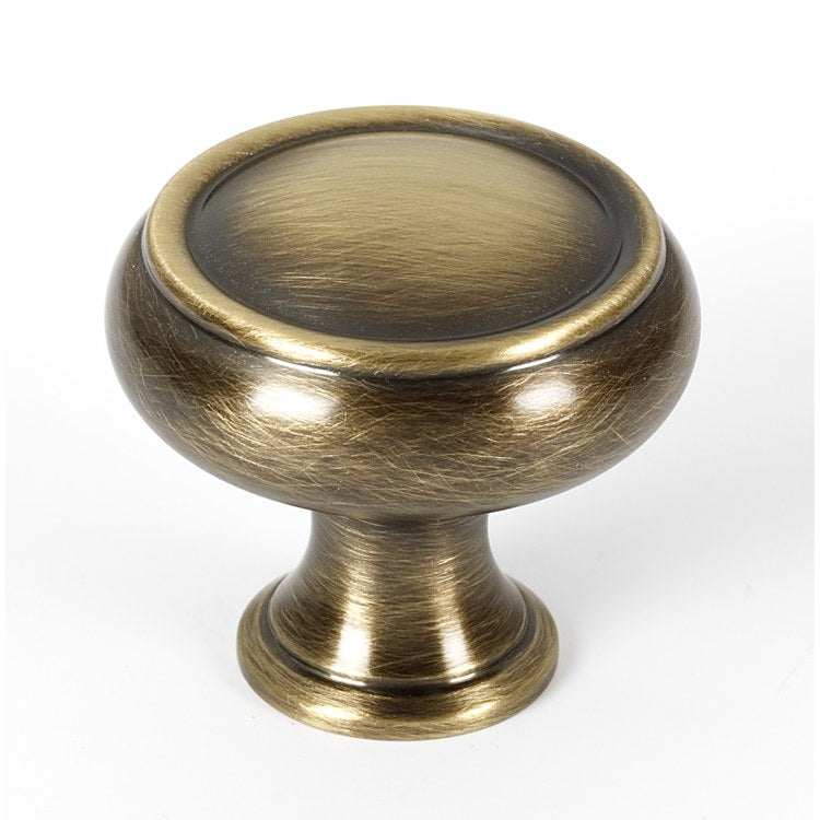 Knob Charlie's Round Satin Brass Brass 1-1/2 Inch 1-1/4 Inch 13/16 Inch - Frankwebs