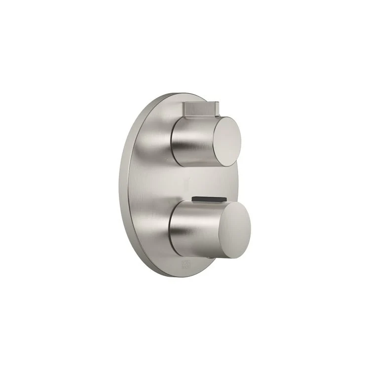 Thermostatic Trim with One Way Volume Control 2 Lever Platinum Matte ADA Metal - Frankwebs