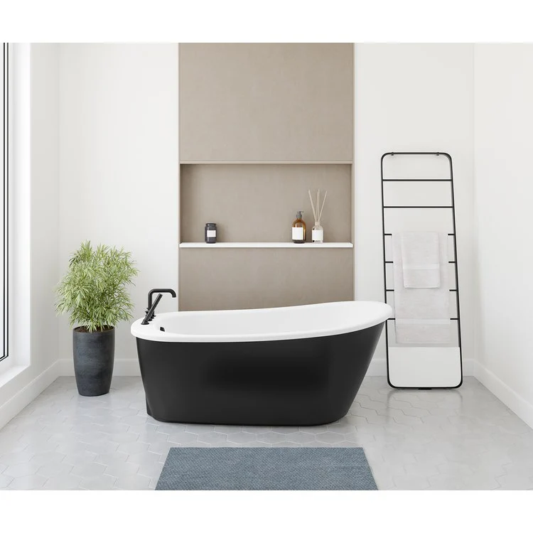 Freestanding Tub Sax 60 x 32 Inch End White Oval - Frankwebs