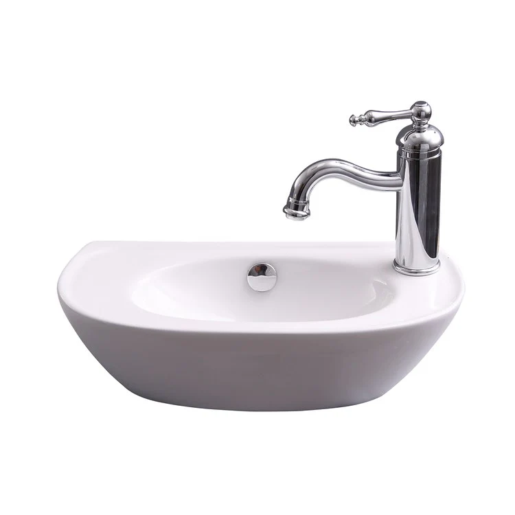 Lavatory Sink Nimah Wall Hung Right 17-3/8 Inch White - Frankwebs