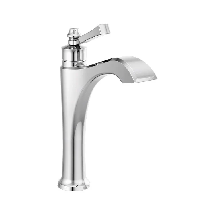 Lavatory Faucet Dorval Mid Height Vessel 1 Lever ADA WaterSense Brilliance Champagne Bronze Porcelain 1.2 Gallons per Minute High Arc Less Pop-up - Frankwebs