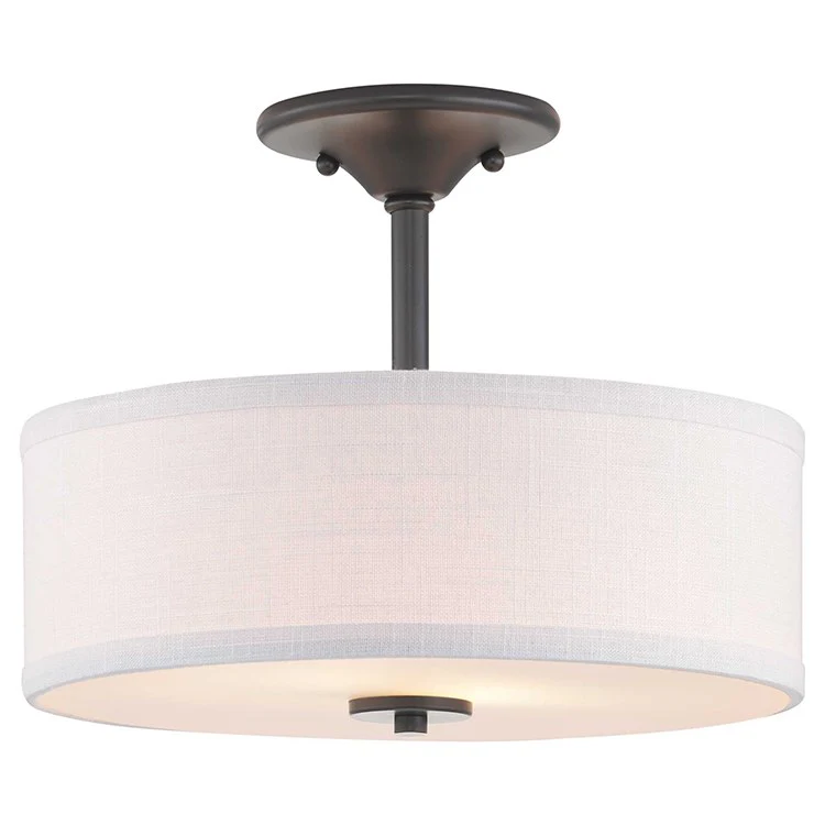 Inspire Two-Light Semi-Flush Mount Ceiling Fixture - Frankwebs