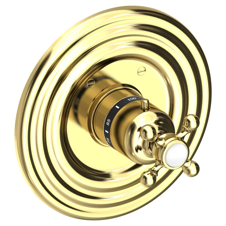 Astor Round Thermostatic Valve Trim with Cross Handle - Frankwebs