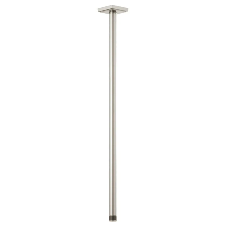 Shower Arm Universal Showering with Square Flange Brilliance Black Onyx 24 Inch 1/2 IN NPT Brass Ceiling Mount - Frankwebs