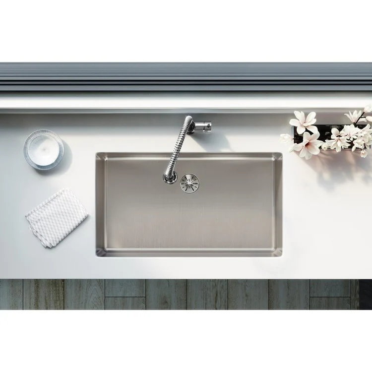 Kitchen Sink Lustertone Iconix 32.5 x 19.5 Inch Single Bowl with Perfect Drain Luminous Satin Undermount - Frankwebs