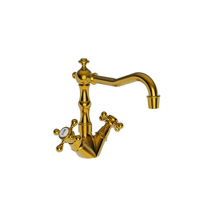 Bar Faucet Chesterfield 2 Cross ADA Satin Gold PVD Spout Height 5-1/4 Inch - Frankwebs