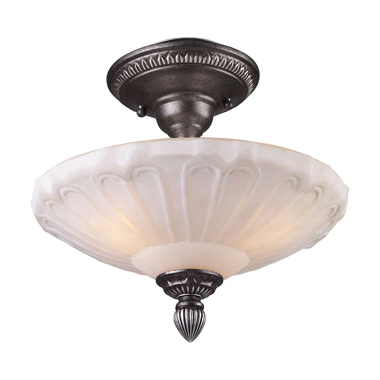 Restoration Three-Light Semi-Flush Mount Ceiling Fixture - Frankwebs