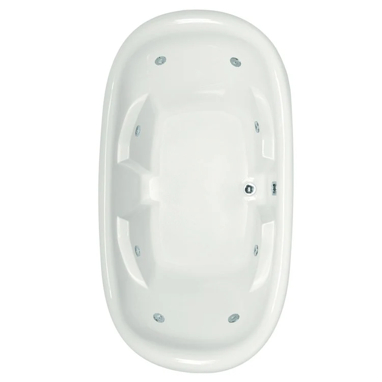 Whirlpool Tub Designer Collection Natalie 78 x 44 x 24 Inch Drop-In Center Drain Bone Oval - Frankwebs