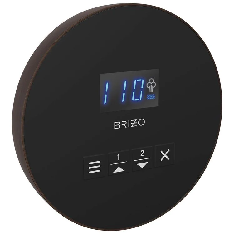 Steambath Control Mystix Round Lumicoat Polished Gold Surface Mount Inside Steam Room Selectable RapidMist Patented Dual Sensor Technology - Frankwebs