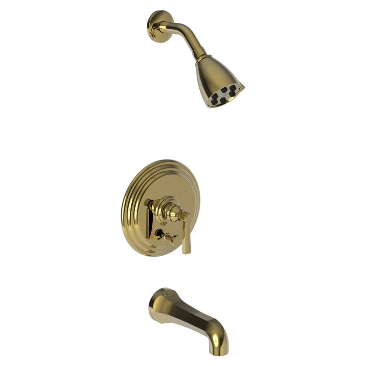 Astor Pressure Balance Tub/Shower Trim with Lever Handle - Antique Brass - Frankwebs
