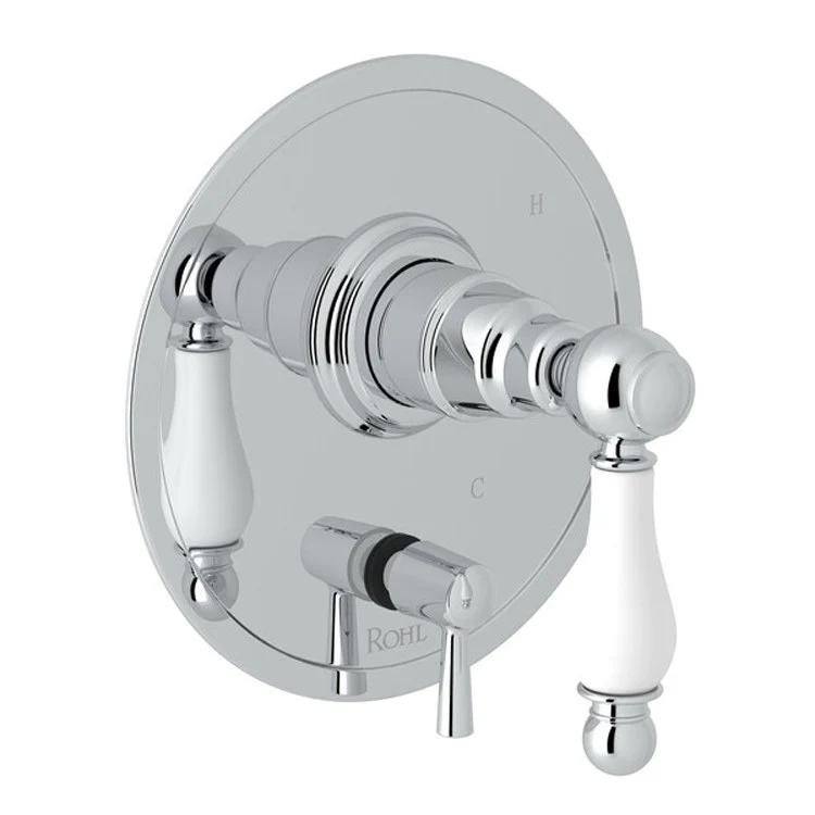 Pressure Balance Valve Trim Arcana with Diverter 1 Ornate Porcelain Lever Polished Chrome 5.5 Gallons per Minute - Frankwebs