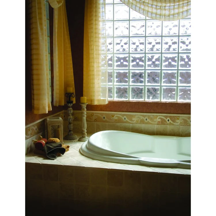 Soaking Tub Designer Collection Yvette 72 x 42 Inch Drop-In Tub Only Side Center Bone Acrylic - Frankwebs