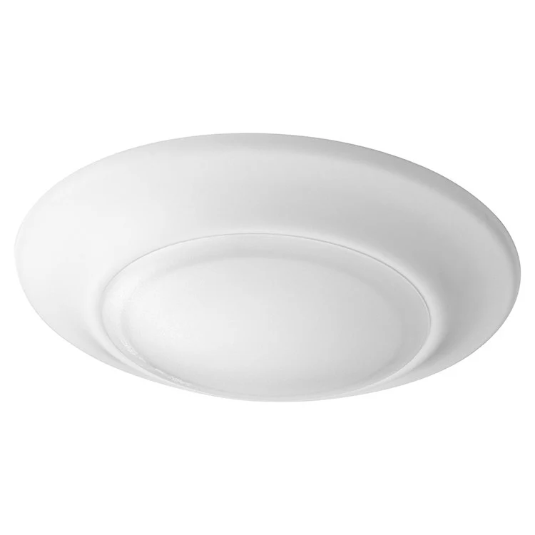 Single-Light LED Flush Mount Ceiling Fixture with White Shade - Frankwebs