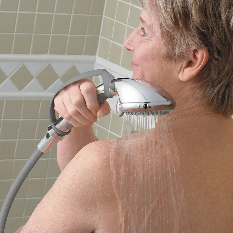 Home Care Four-Function Handshower with Soft Grip Handle/Safety Strap - Frankwebs