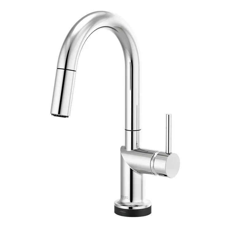 Bar Faucet Odin 1 Less Handle ADA Brilliance Polished Nickel SmartTouch Pull Down with Arc 1.8 Gallons per Minute - Frankwebs