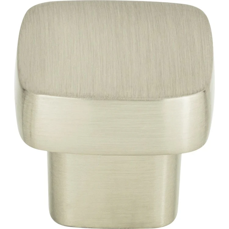 Knob Atlas Chunky Square Small Brushed Nickel Zinc Alloy 1 Inch - Frankwebs