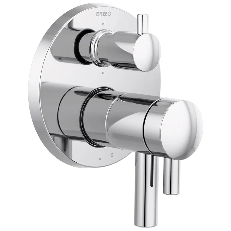 Thermostatic Trim Odin TempAssure with 6 Function Diverter 3 Lever Matte Black ADA Metal - Frankwebs