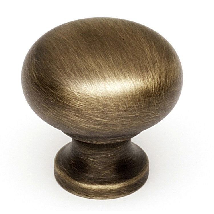 Knob IV Collection Round Unlacquered Brass Brass 7/8 Inch 7/8 Inch 3/4 Inch - Frankwebs
