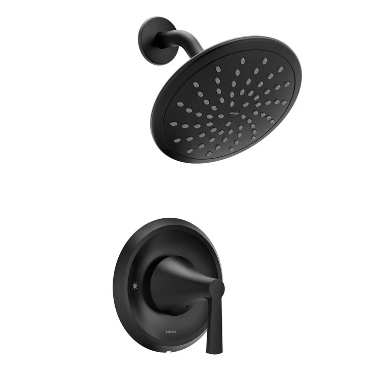 Shower Trim Jase Posi-Temp Eco-Performance 1 Lever Matte Black ADA 1.75 Gallons per Minute Rainshower - Frankwebs