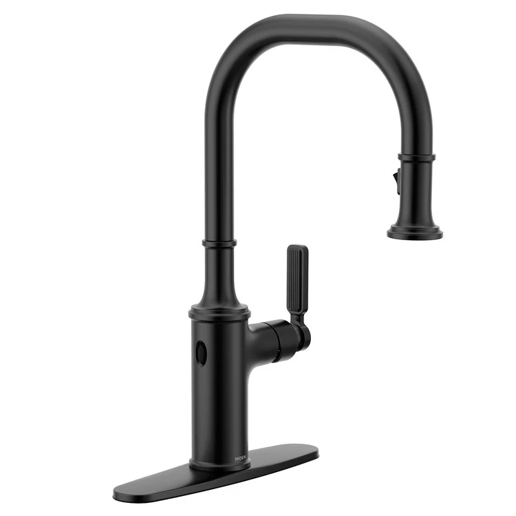 Kitchen Faucet Smyth 1 Lever ADA Matte Black High Arc 1/3 Hole MotionSense Wave 1.5 Gallons per Minute - Frankwebs